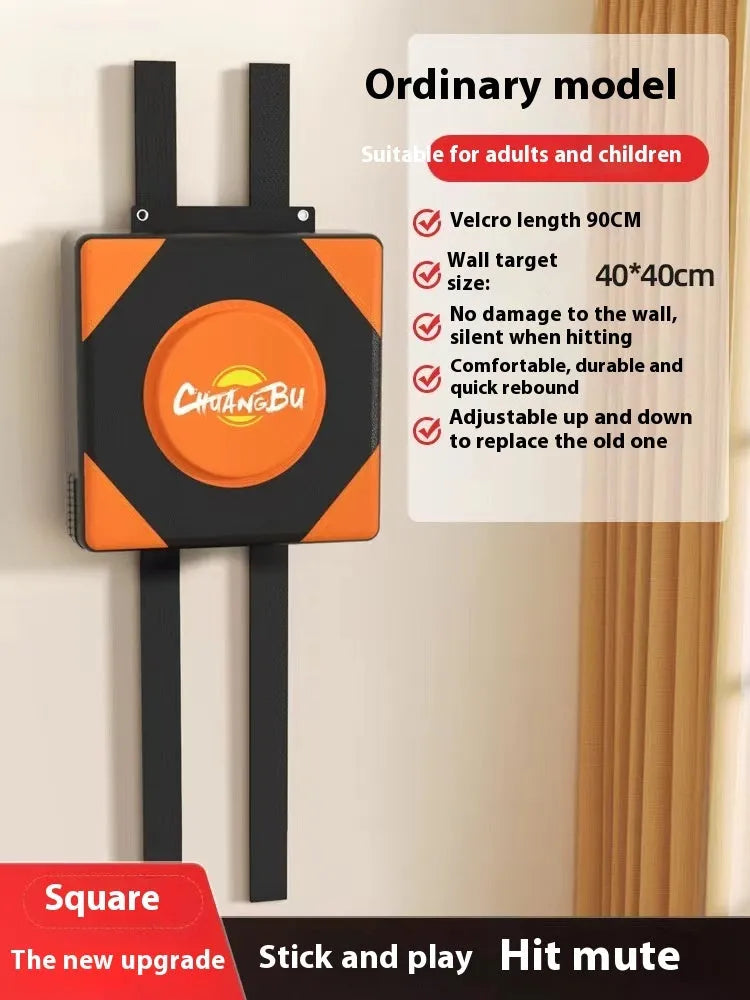 Hanging boxing sandbag wall target with PU leather construction for home fitness training