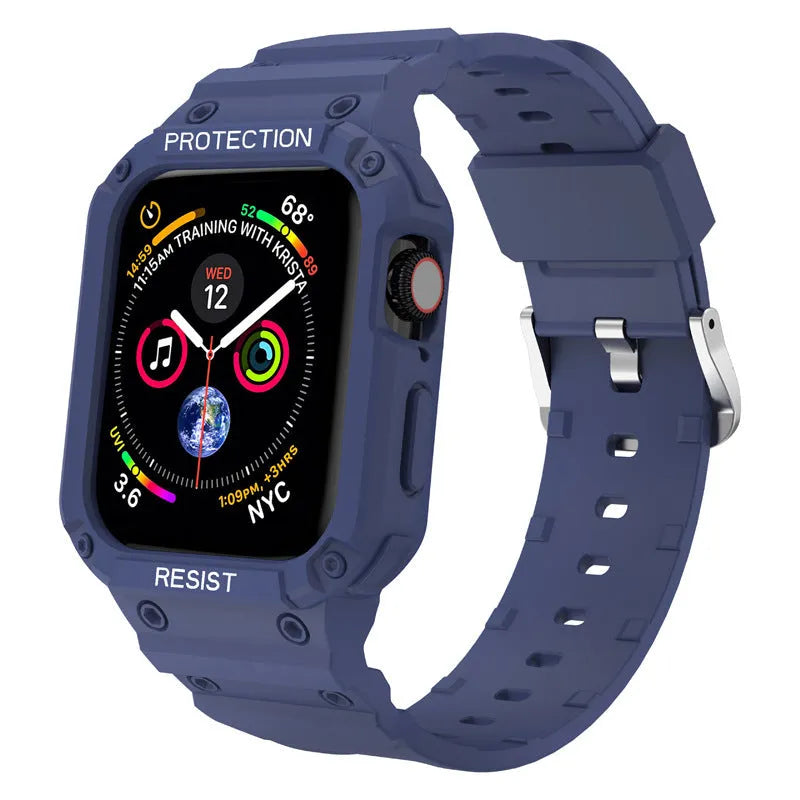Soft sport TPU strap for Apple Watch Series 8 in multiple colours with 38mm and 42mm size options.