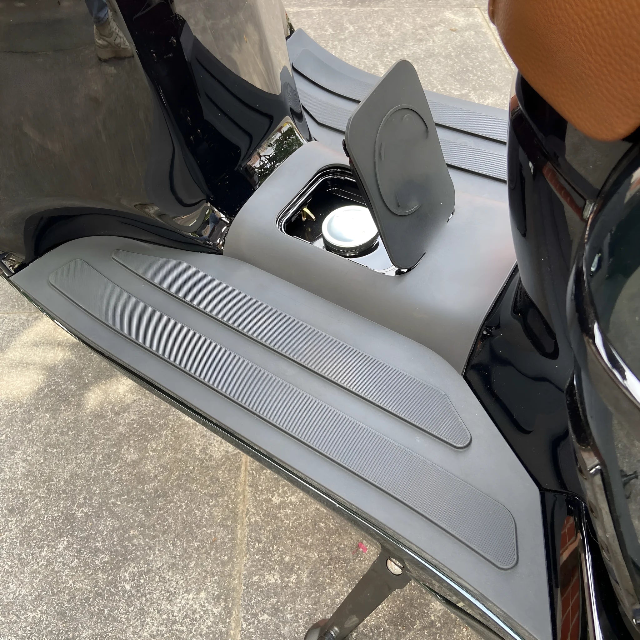 3D rubber motorcycle foot pad modification accessory for front foot positions
