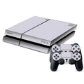 PS4 console and controller with colourful explosion-pattern B-SKIN vinyl protective stickers applied