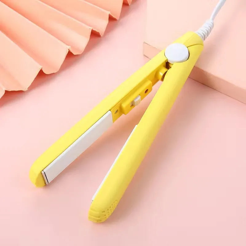 Mini hairdressing splint straightening clip for bangs hair perm with storage box in blue pink purple white yellow colours