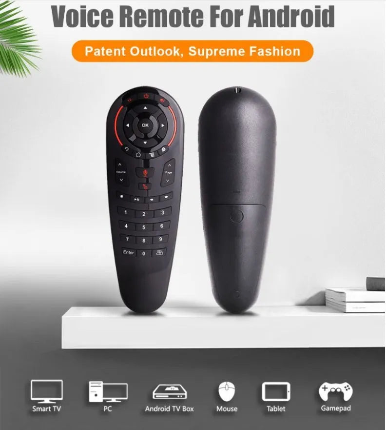 G30 black wireless keyboard remote control with nano receiver for smart TV and media PC.