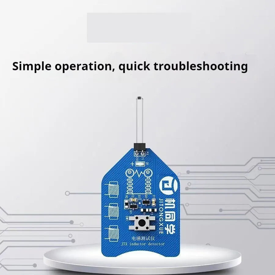 Electric inductance measuring tester JTX model for mobile phone repair, compact 70x30mm handheld device