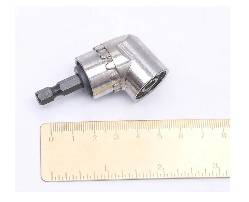 Silver chrome vanadium steel flexible shaft screwdriver bits with 105-degree angled heads for tight spaces.