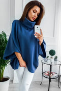 Women's longline batwing sleeve cardigan sweatshirt in a fake two-piece design, shown in a neutral colour.