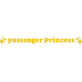 Passenger Princess decorative vinyl sticker for car rearview mirror, 12.5cm size in multiple colour options.