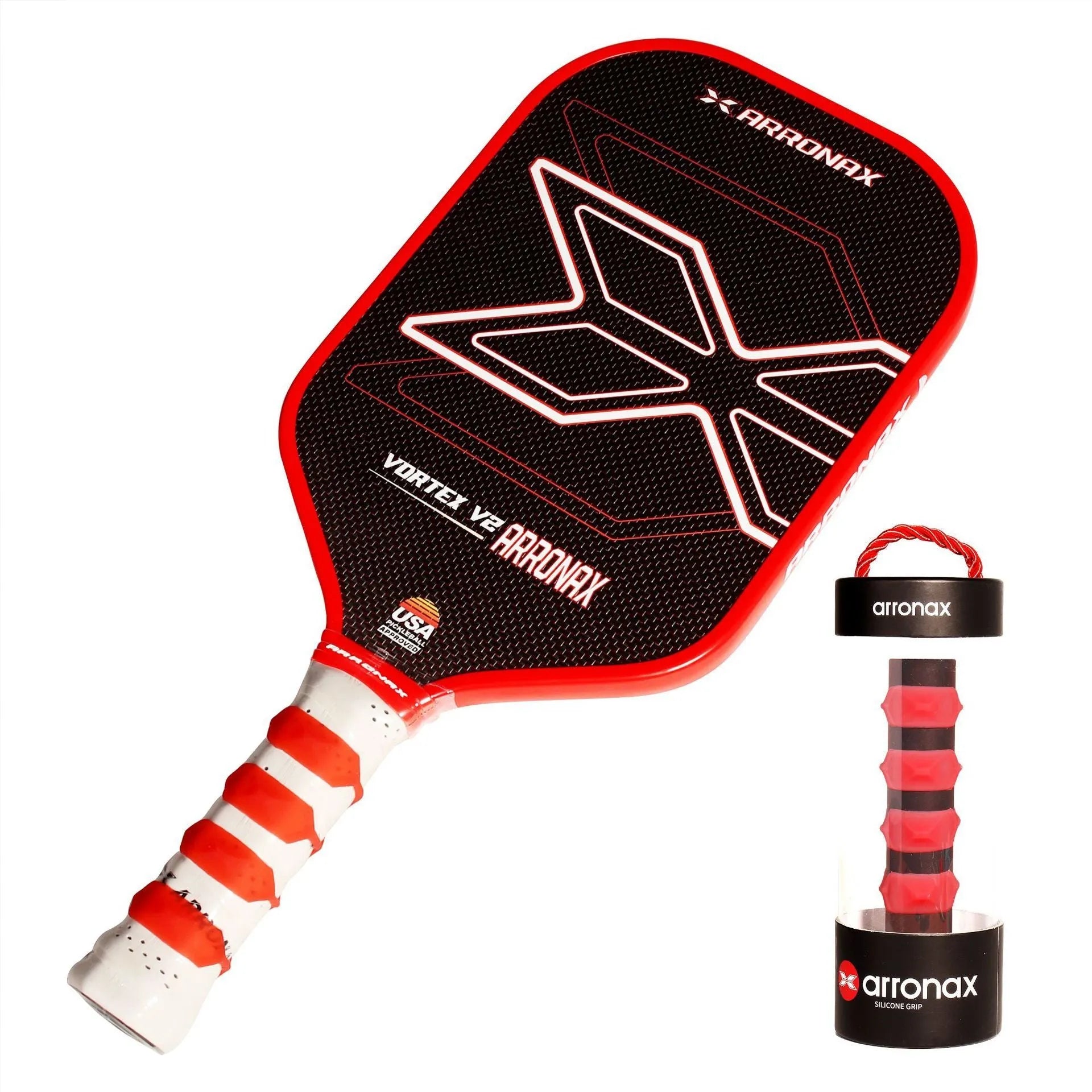 Silicone tennis racket grip band in multiple colours showing 17.6 cm length