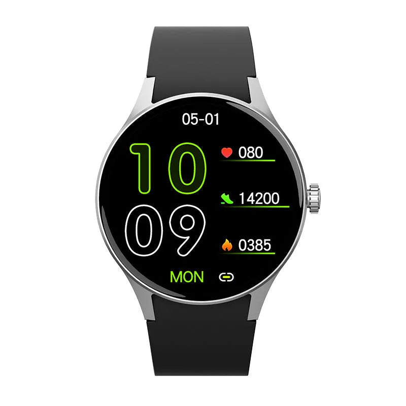 46mm smart watch with blood sugar monitoring and heart rate tracking on wrist