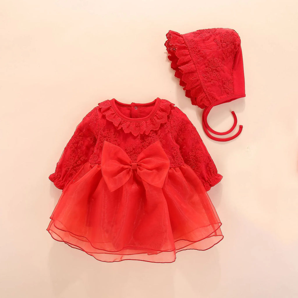 100% cotton baby dress long sleeves pink red white sizes 50 60 70 80 spring autumn