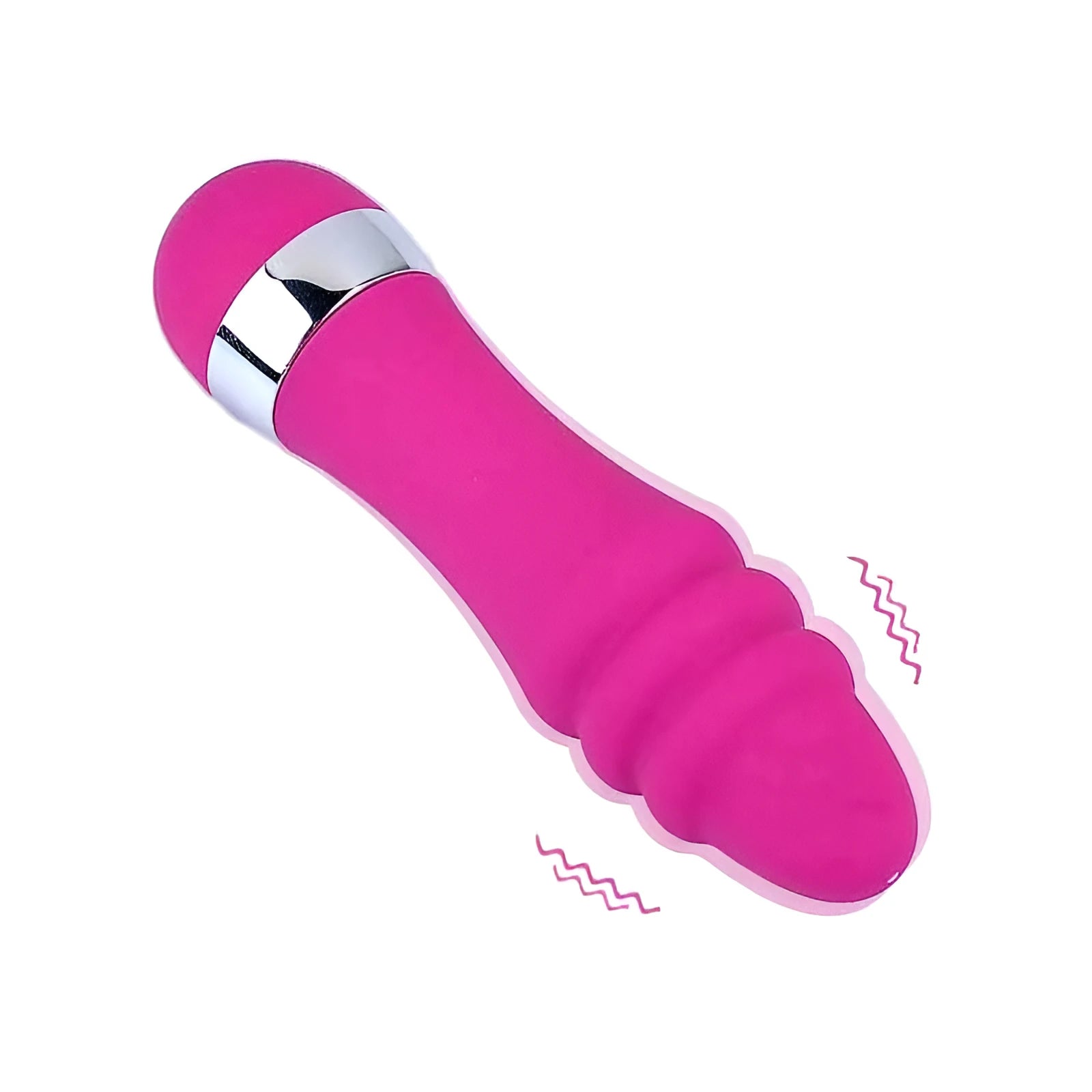 Realistic dildo mini vibrator showing six different style options for vaginal and anal stimulation