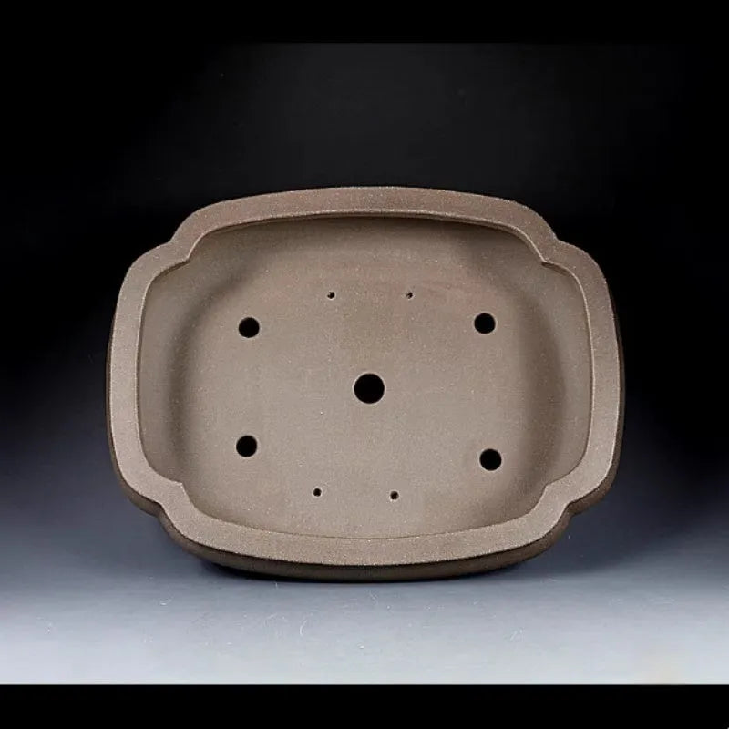 Handmade purple clay papaya-shaped antique Pukou flower pot 46cm long