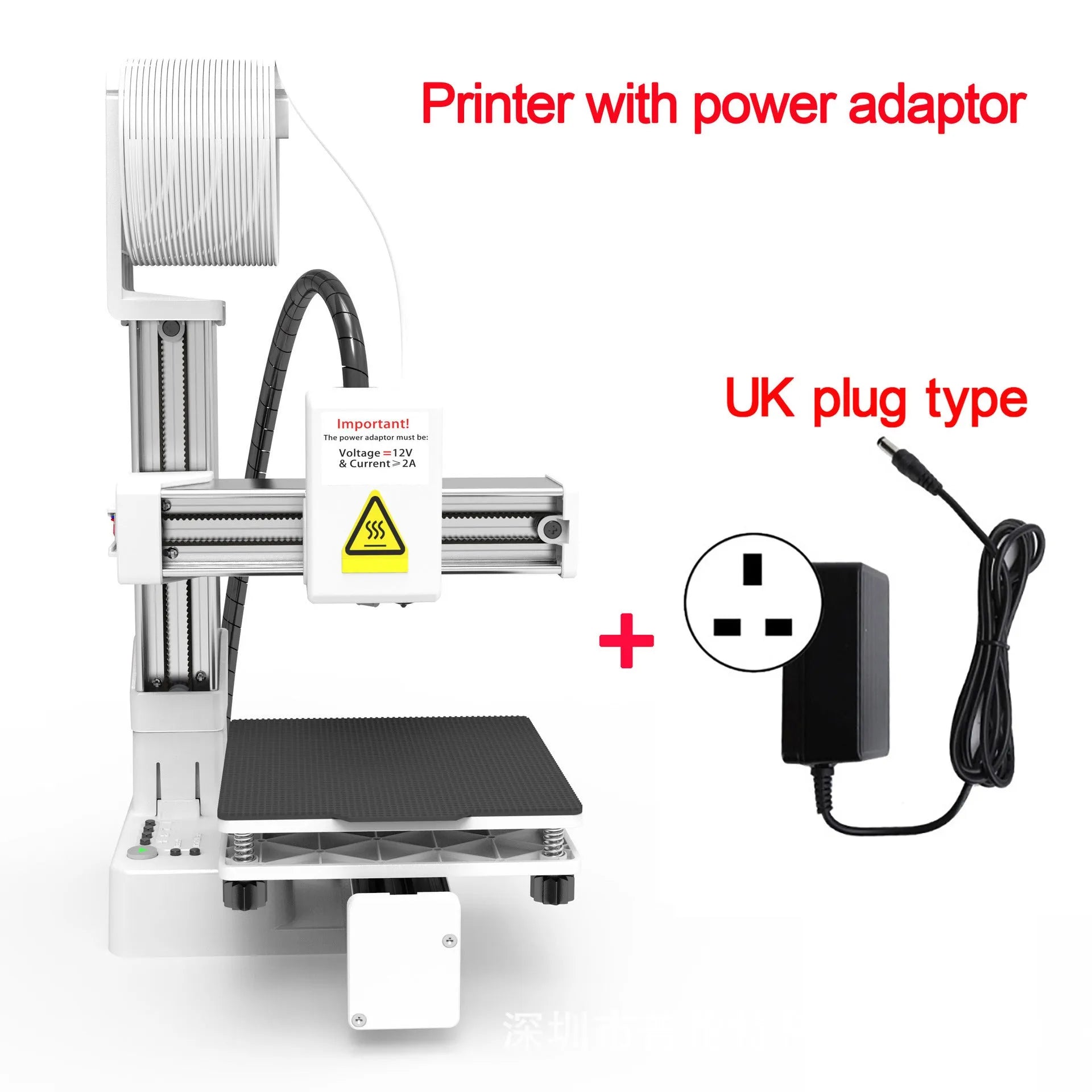 White EasyThreed K10 desktop 3D printer with 175mm build volume for TPU and PLA filaments