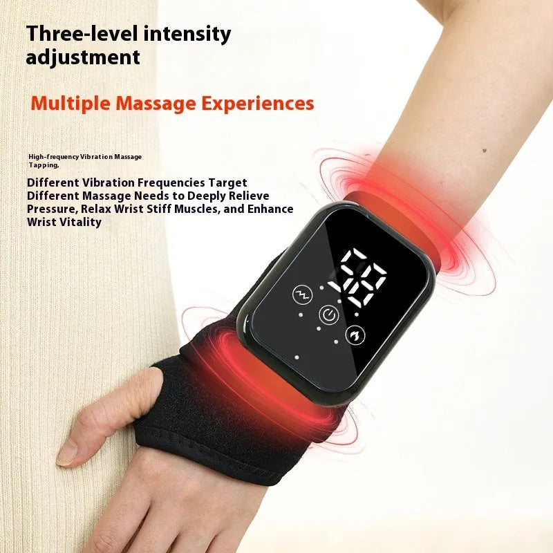 Black electric heating ankle sleeve for heel and joint warmth with 8W power