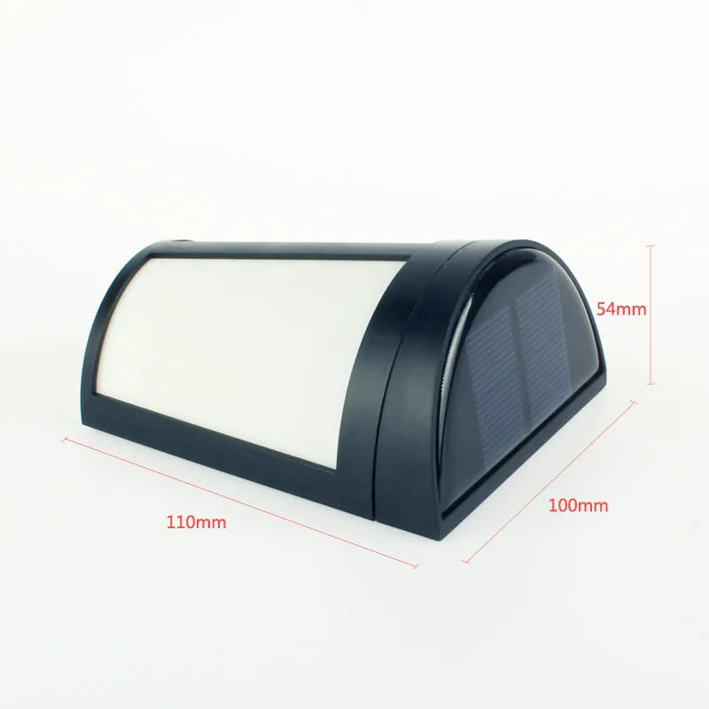 Solar wall lamp with 6 LED lights for outdoor garden and courtyard illumination