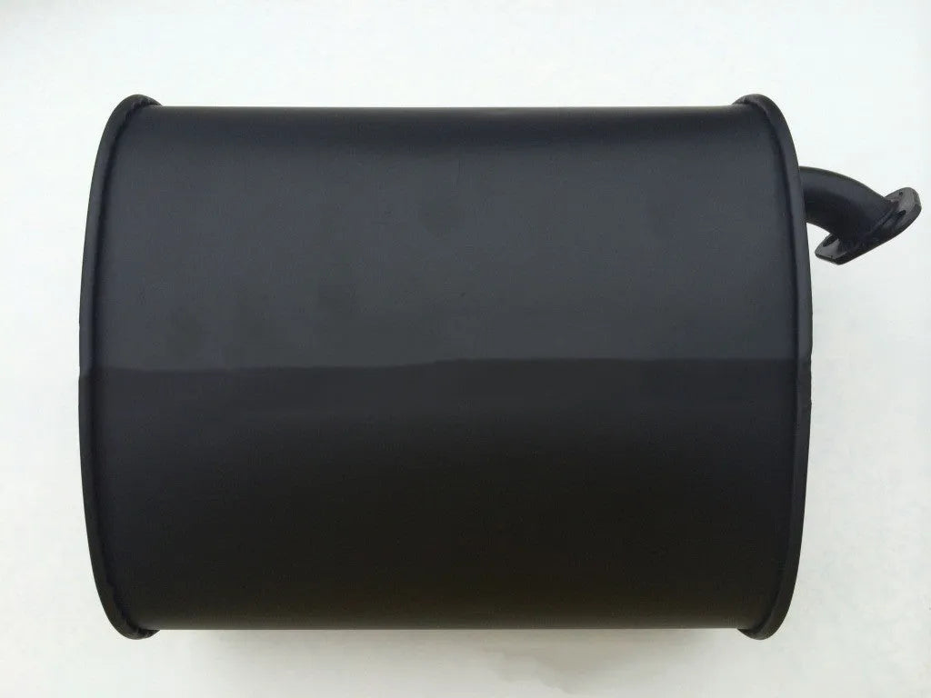 Generator exhaust silencer and chimney pipe accessory for portable gasoline power generators.