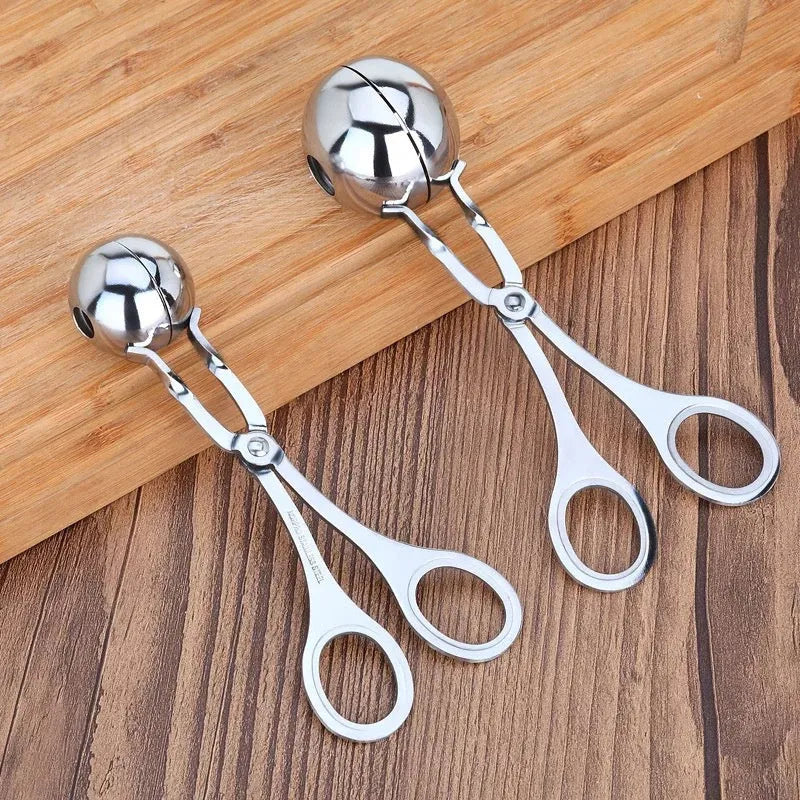 Stainless steel meatball scoop with non stick surface, 16cm length, M size 4.8cm diameter