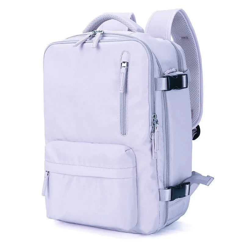 Large waterproof nylon mummy backpack shown in one of 32 available colours, suitable for travel and hiking.