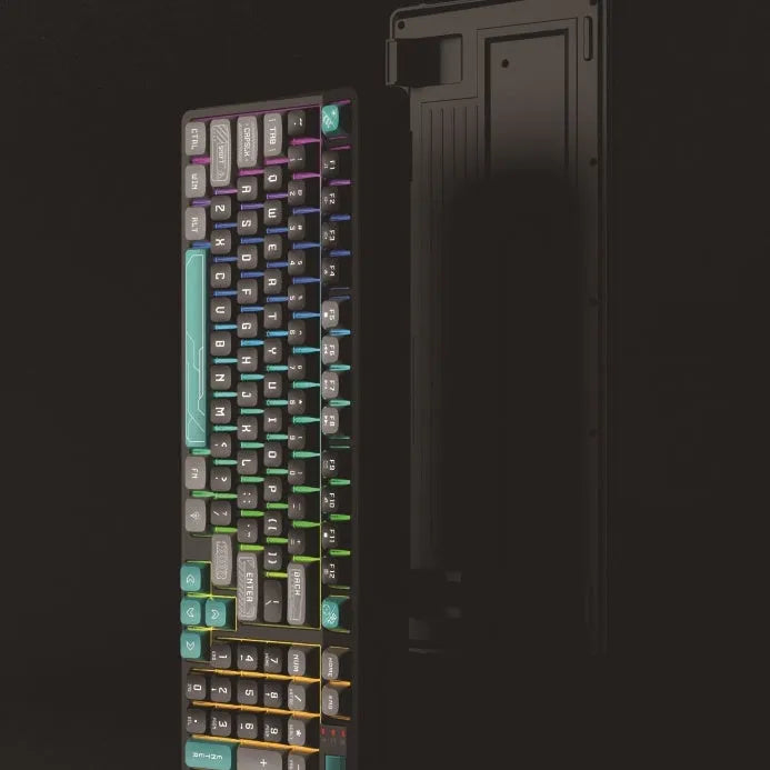 Plastic desktop computer keyboard with ABS construction in four colour options
