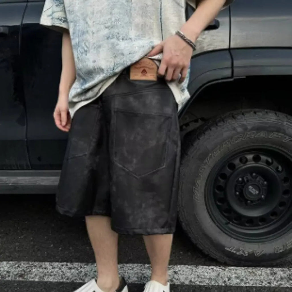 Korean style loose fit T-shirt with summer washing effects and round neck design