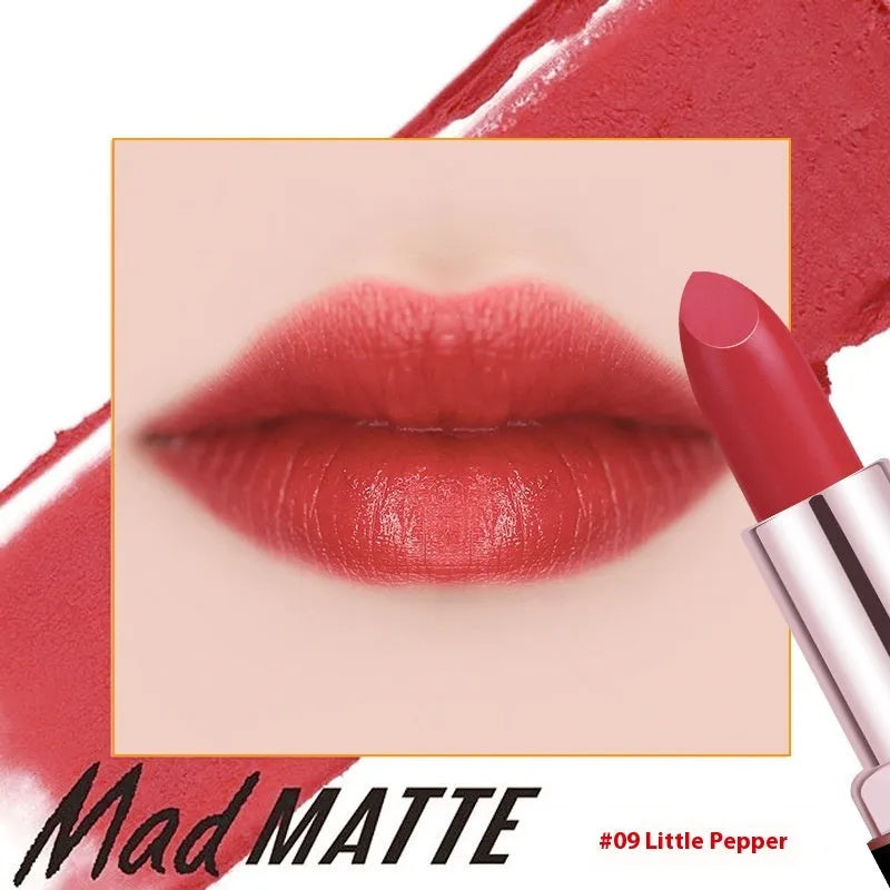 Fey Beauty Cameo Brown nude moisturising lipstick bullet, 3.8g, shown with no stain on a white cup.