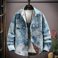 Casual lapel shirt coat with long sleeves and straight hem in various colour options