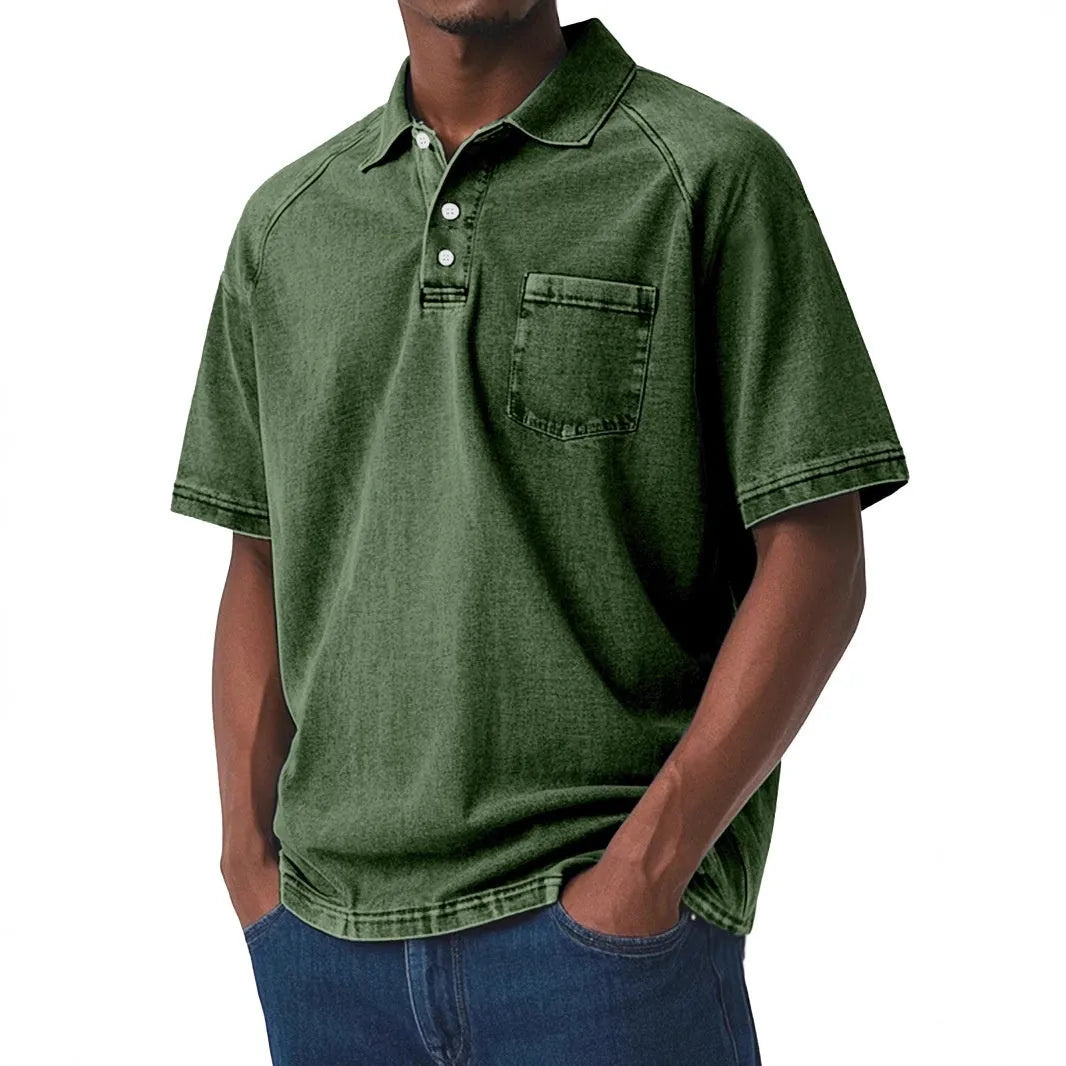Plus size men's printed short sleeve shirt in Korean style with loose slim fit cardigan cut