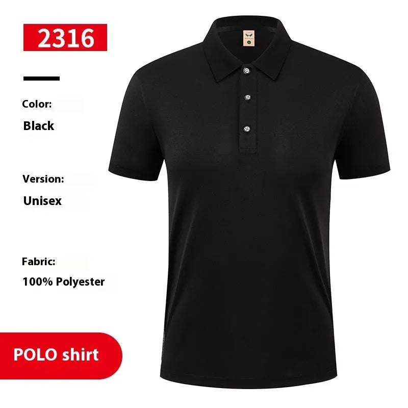 Ice silk advertising logo polo shirt in seven colours with short sleeve pullover design