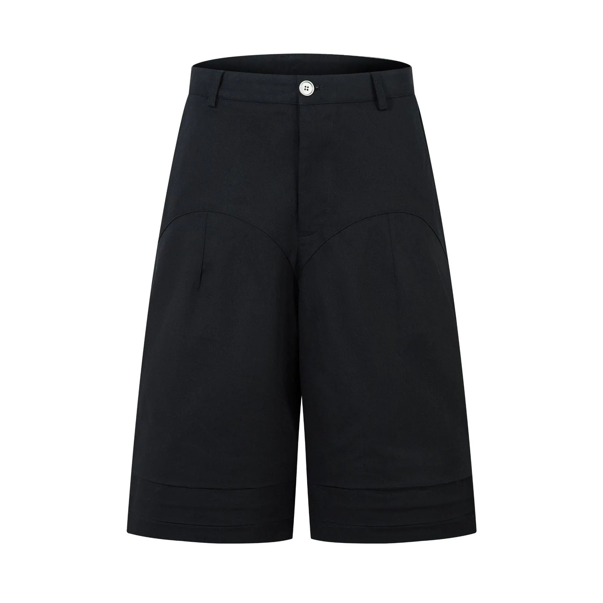 Retro wide leg straight cut denim middle pants in black or green with zipper fly