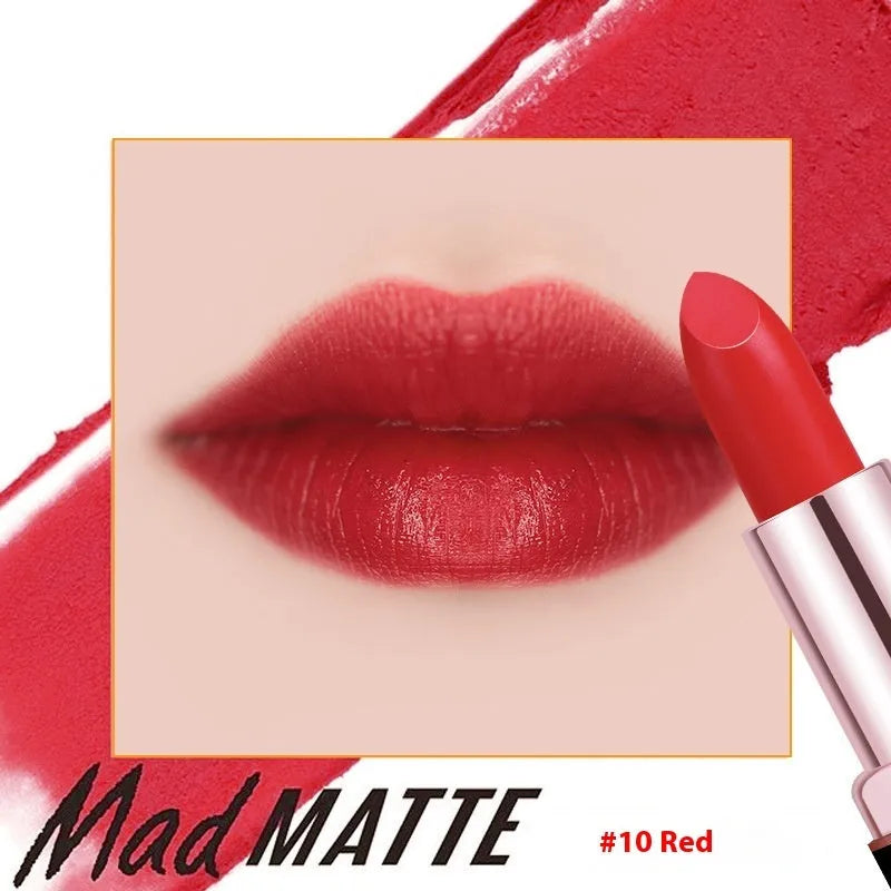 Fey Beauty Cameo Brown nude moisturising lipstick bullet, 3.8g, shown with no stain on a white cup.