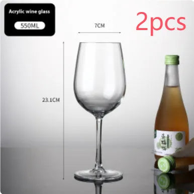 Clear PC acrylic wine bottle with modern design for beverage serving