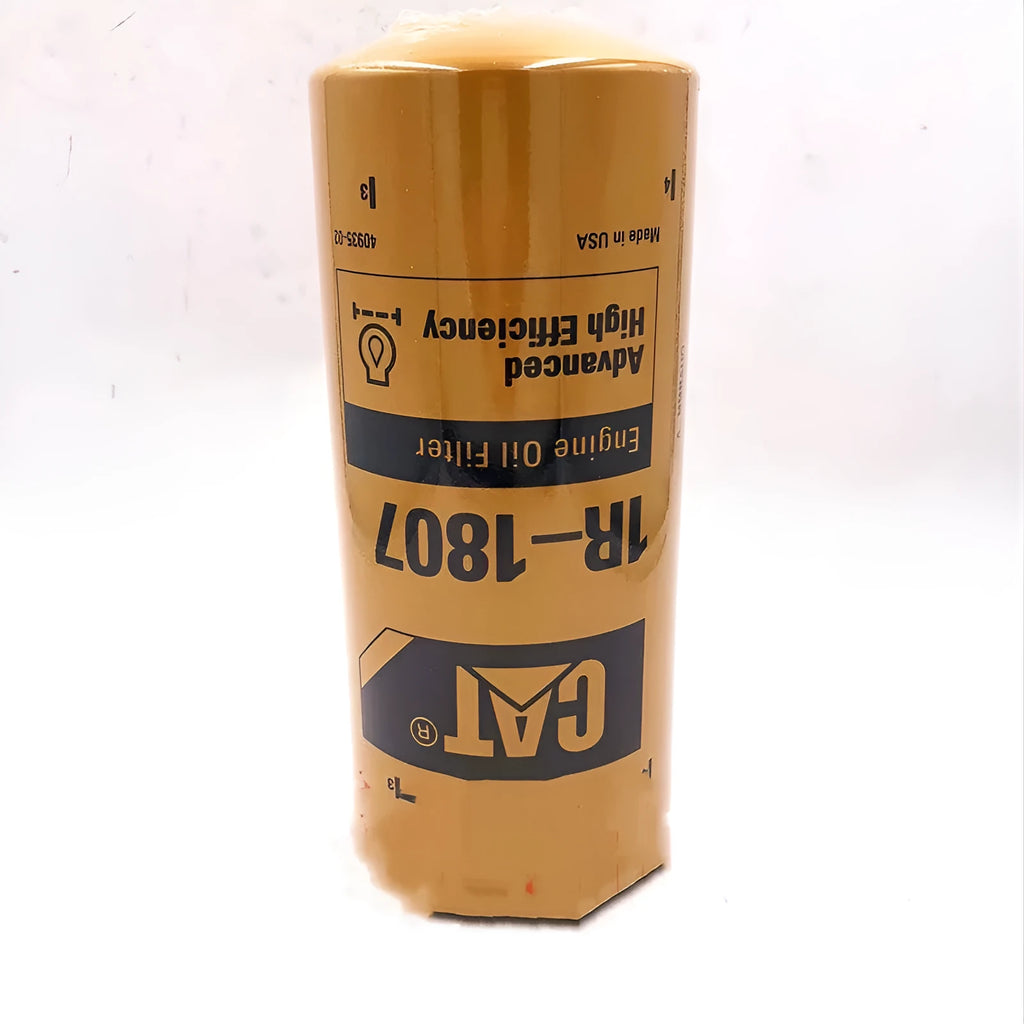 Yellow Caterpillar machinery fuel water separator filter element measuring 262mm tall