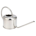 Stainless steel watering can with long spout, 2 litre capacity, shown in choice of colours
