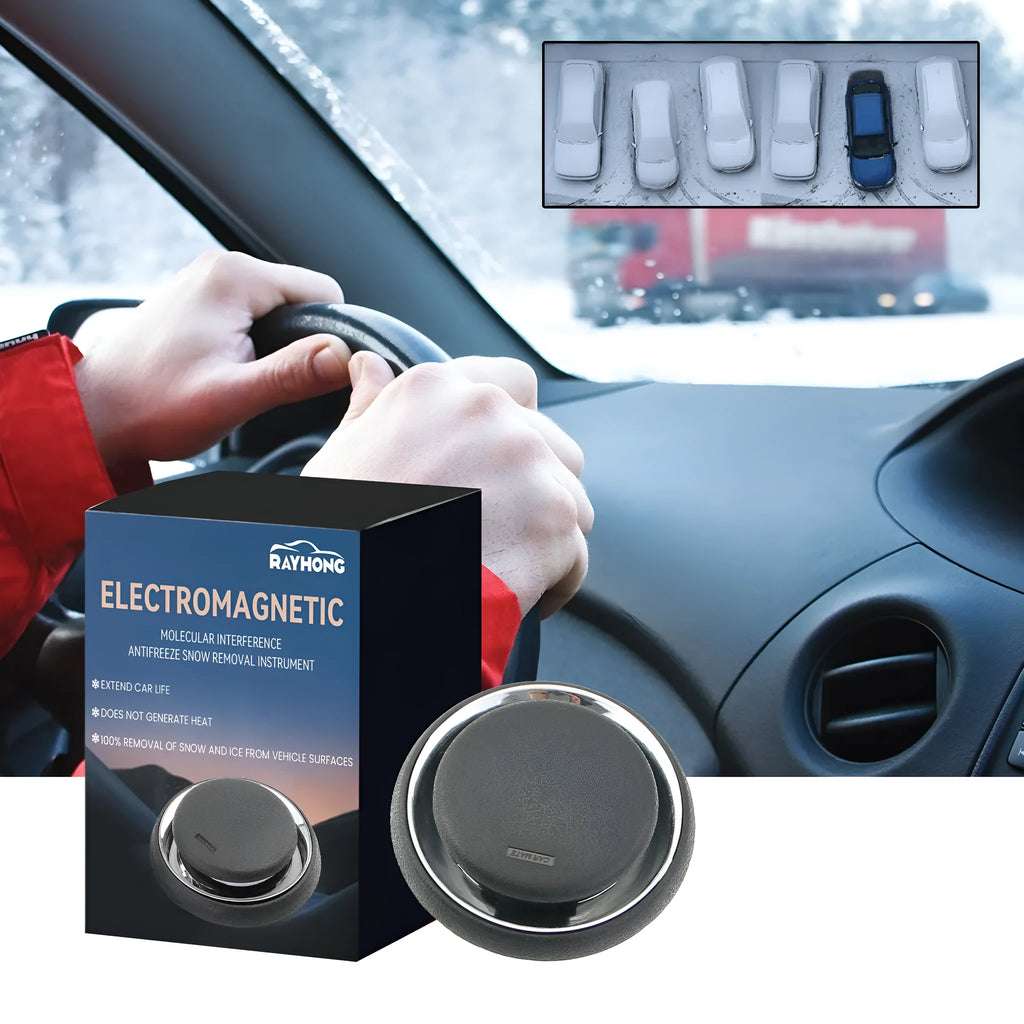 Black portable car de-icing instrument measuring 7.4cm for melting windscreen snow