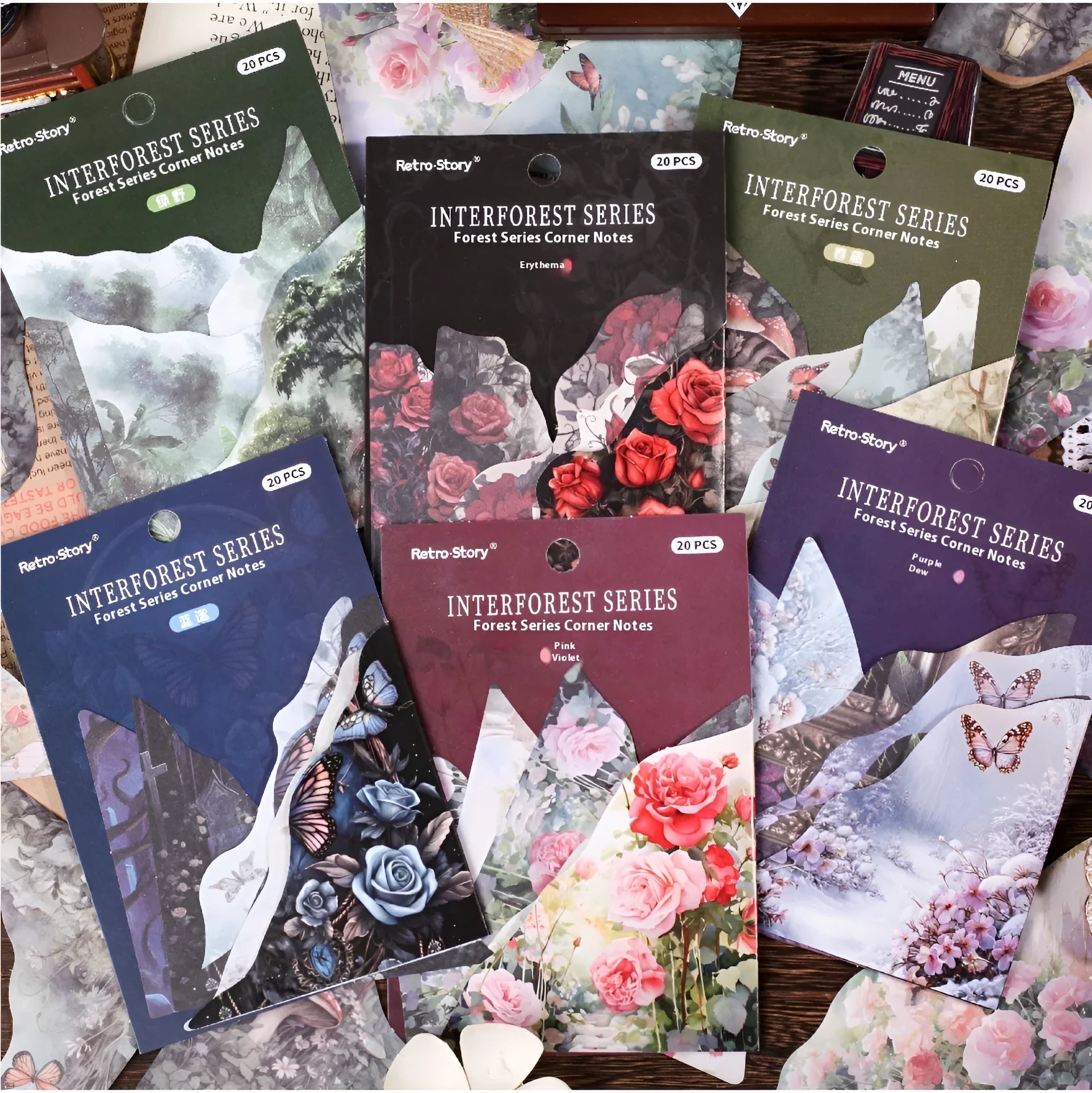 DIY hand account notebook in various colours with printed decorative images