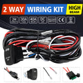 Black off road LED spotlight wiring harness with switch, 2 metres long