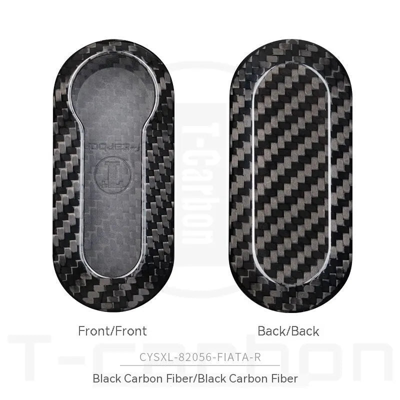 Carbon fibre and glass fibre replacement car key shell cover in black, red, and silver black.