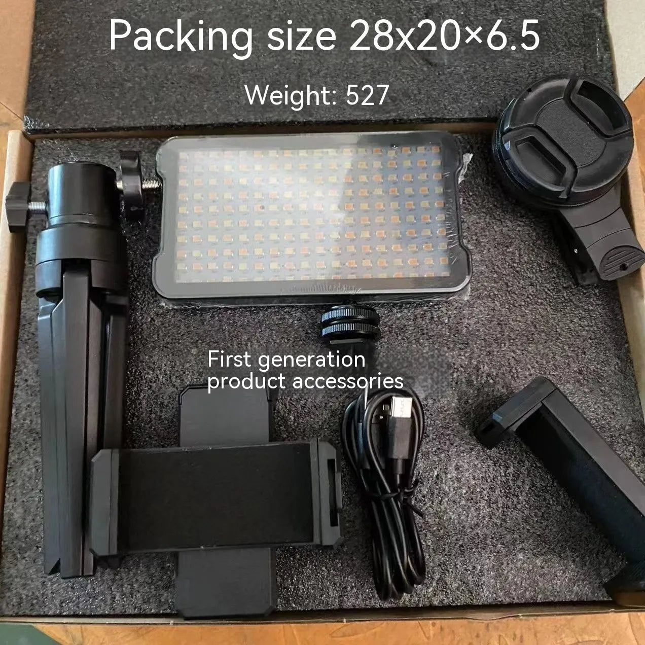 Photography Artifact Anti-color Lens Mobile Phone Bracket with 62 LED beads in silver holder