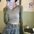 Women's dark blue viscose top with princess sleeves and embroidery detail on slim fit oversized design