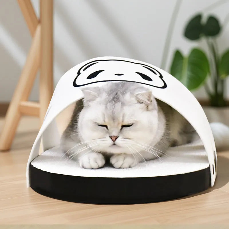 White slipper style corrugated paper cat scratch board for indoor cats