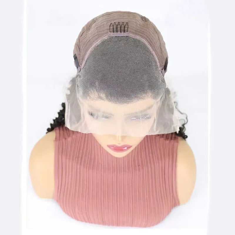 Solid colour half-lace front human hair wig displayed at 26-inch length