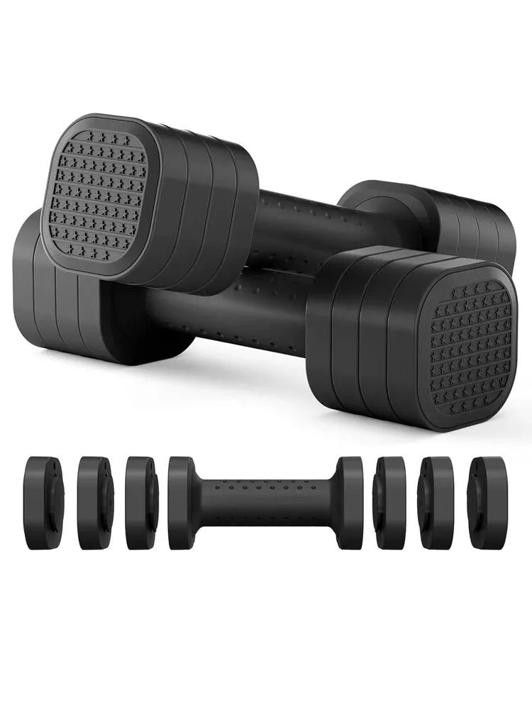 Detachable pink dumbbells for women's fitness with ABS plastic construction