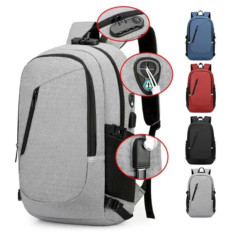 Oxford cloth computer backpack in street trend style with 20-35L capacity for laptop protection