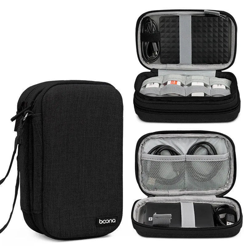 2.5-inch hard disk protective cover in black or grey, showing hard-shell and Oxford cloth style options