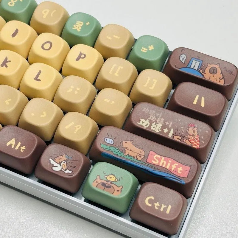 Capabala ABS plastic mechanical keyboard keycaps 130-key set with MOA height profile