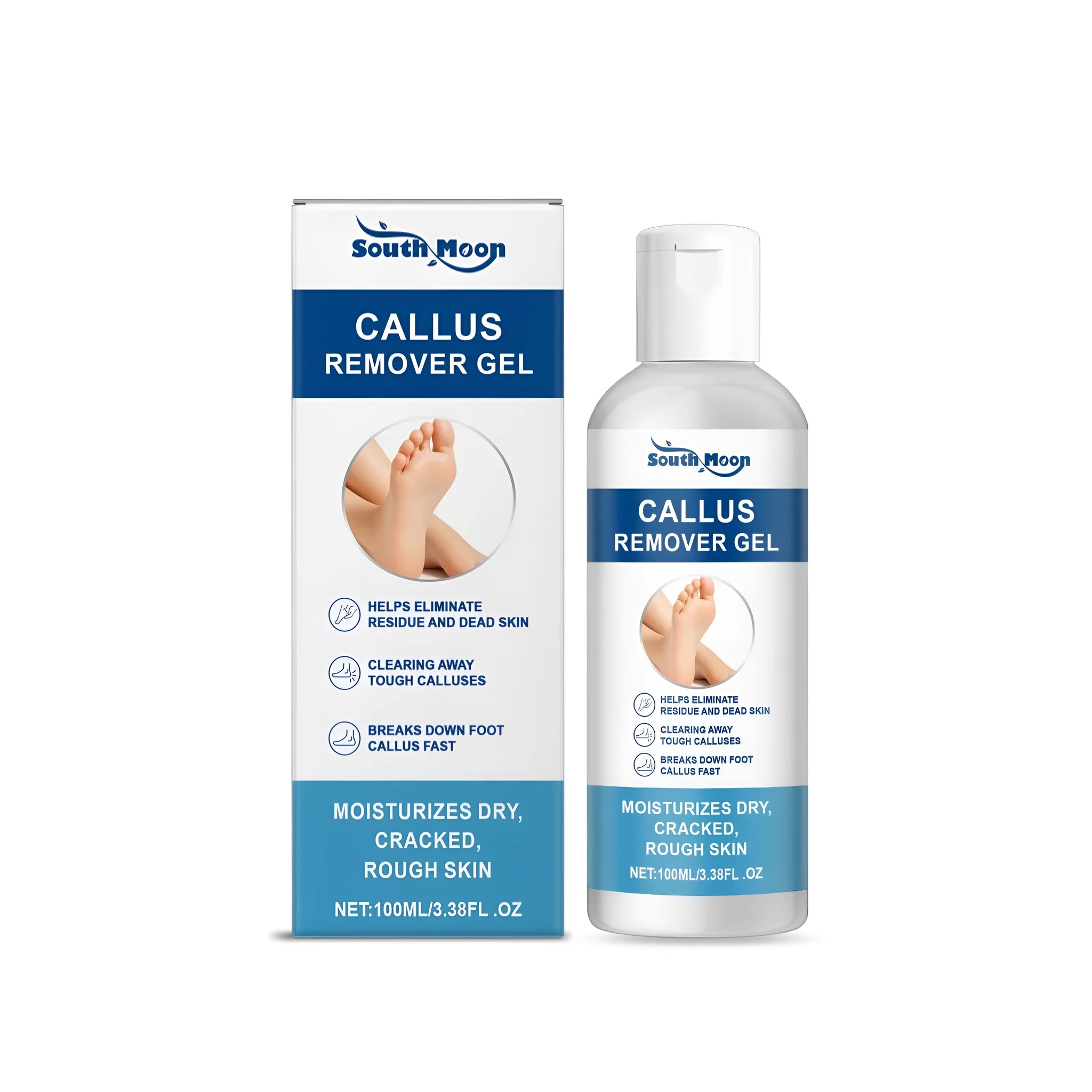 100g tube of coconut oil and tea tree oil callus remover gel for feet and hands