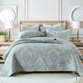 Pure cotton bedspread three-piece set with geometric printed pattern for 1.8 metre bed