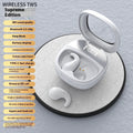 Mini sticker TWS wireless Bluetooth earbuds BL39 with digital display, PC ABS, earplug style, in black