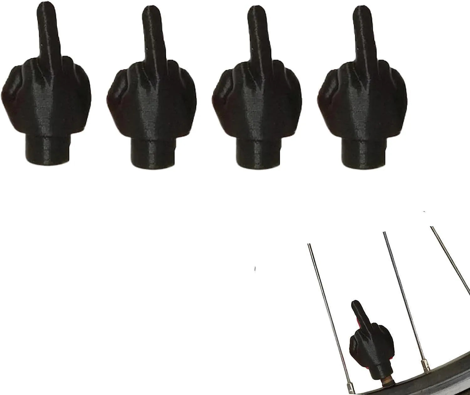 Eight latex tyre valve caps showing black and skin colour options for car tyre protection