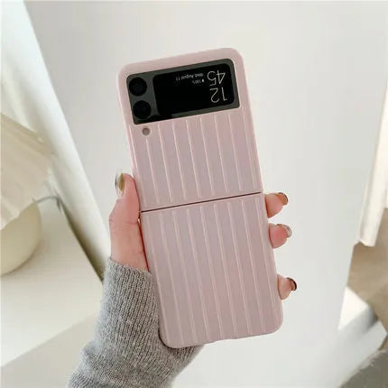 Samsung Z Flip3 ultra-thin flip phone case in seven colour options showing folding screen protection