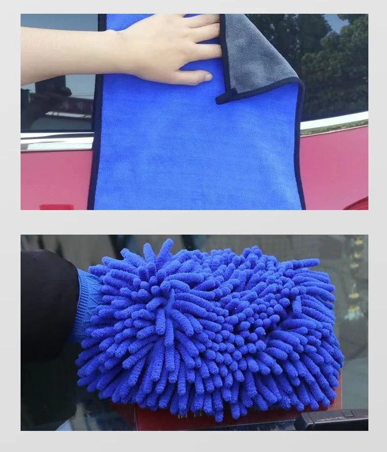 26-piece car wash brush set with PP plastic construction for automotive cleaning